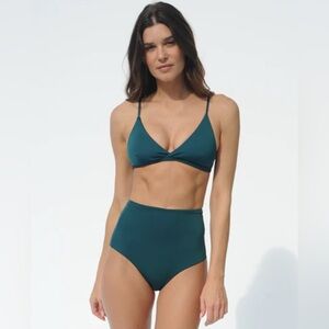 NWT - Left on Friday Sweet Victory Bikini Top in Deep End - M